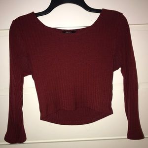Forever 21 Burgundy Crop Top
